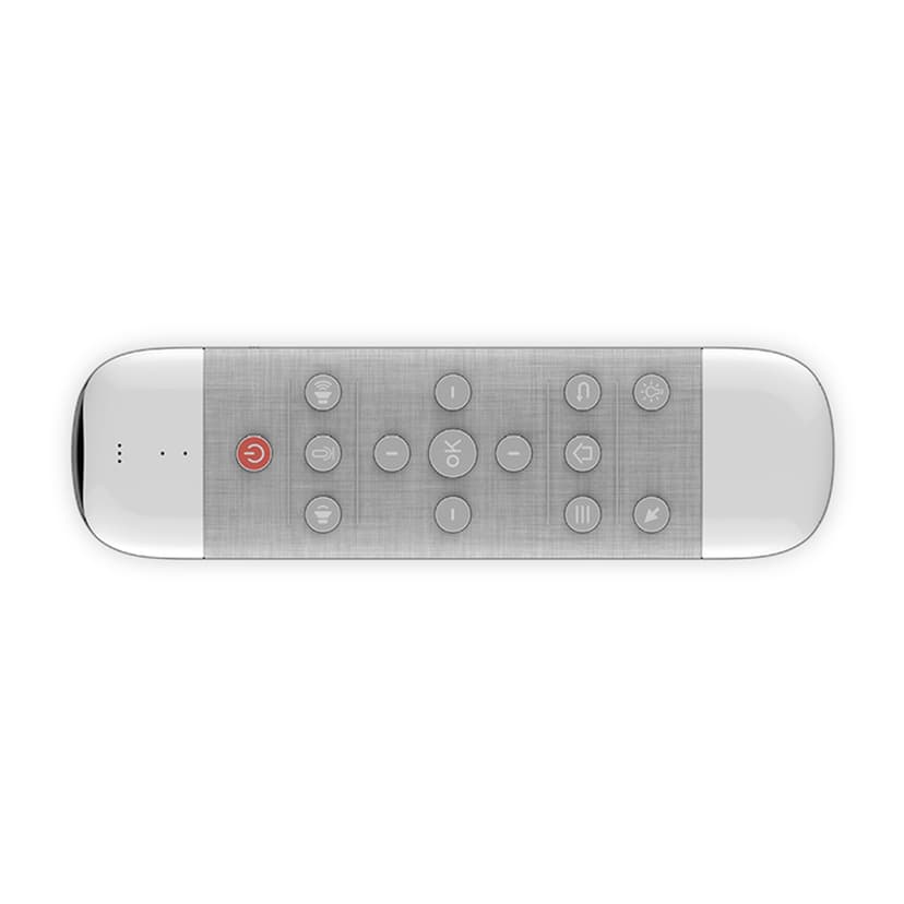 mmirethe Voice Remote Control Keyboard Smart 2.4G Wireless Gyroscope Sensing Mini Convenient PC Backlight Projector White