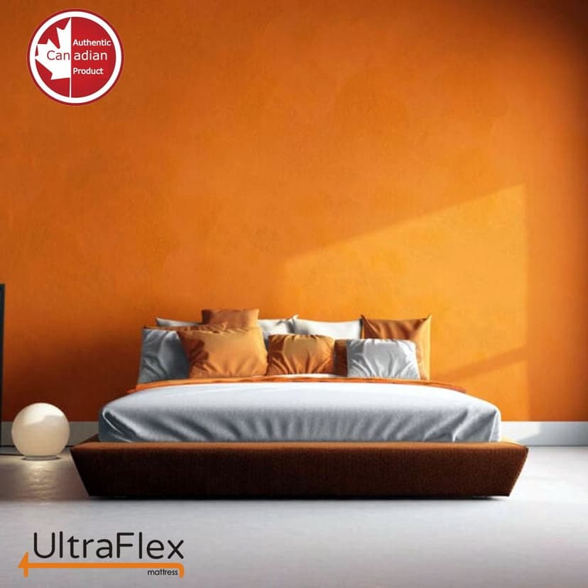UltraFlex ASPIRE- Supportive CertiPUR-US® Certified Foam Mattress for Pressure Relief, Cool Sleep, Medium Firm, With Premium Cool Gel Memory Foam (Made in Canada)- King Size
