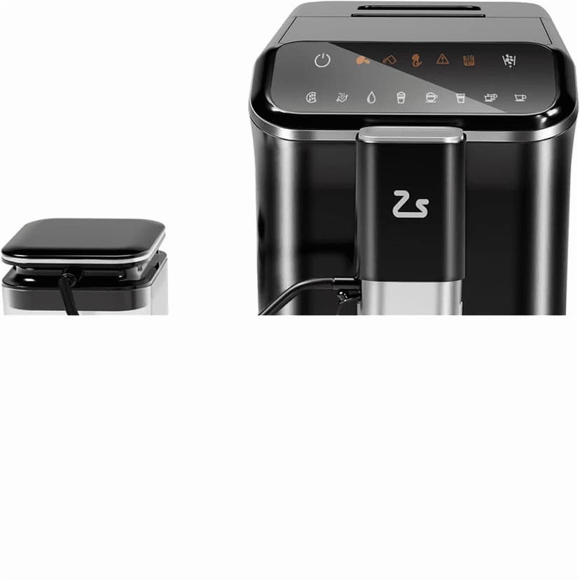 Ourlova Automatic Espresso Machine with Milk Frother, Built-In & Espresso Bean Grinder, 20 Bar Latte Machine, Touch Screen Coffee Machine with 1.5L Water Tank