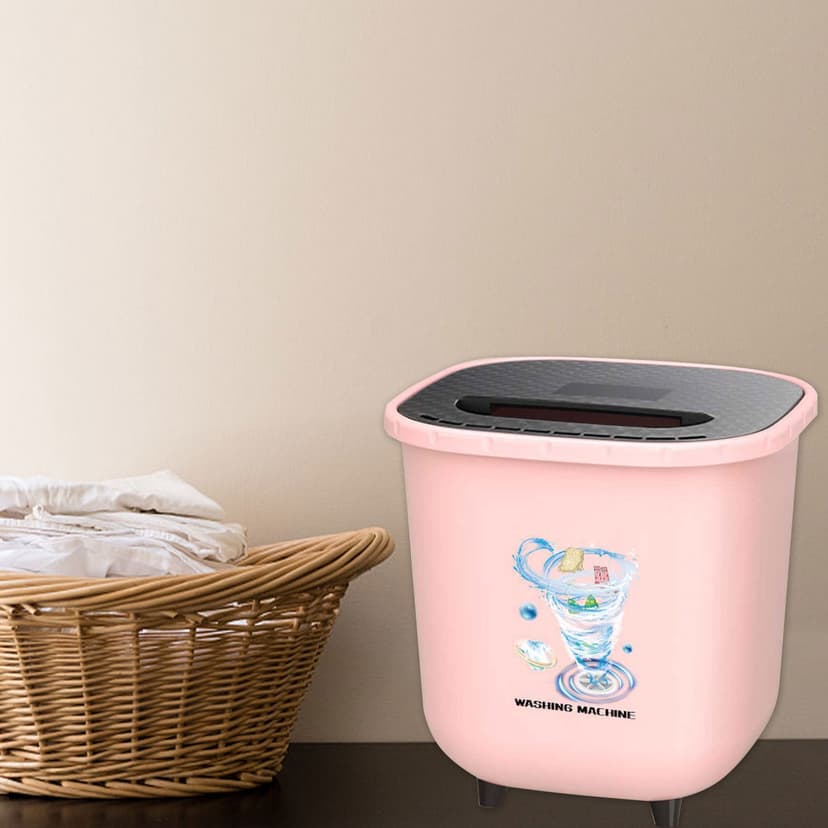 Dvkptbk Washing Machine Mini Portable Washing Machine, Bucket Washer for Clothes Laundry, Underwear Washing Machine for Camping, Rv, Travel, Small Spaces Kitchen & Dining