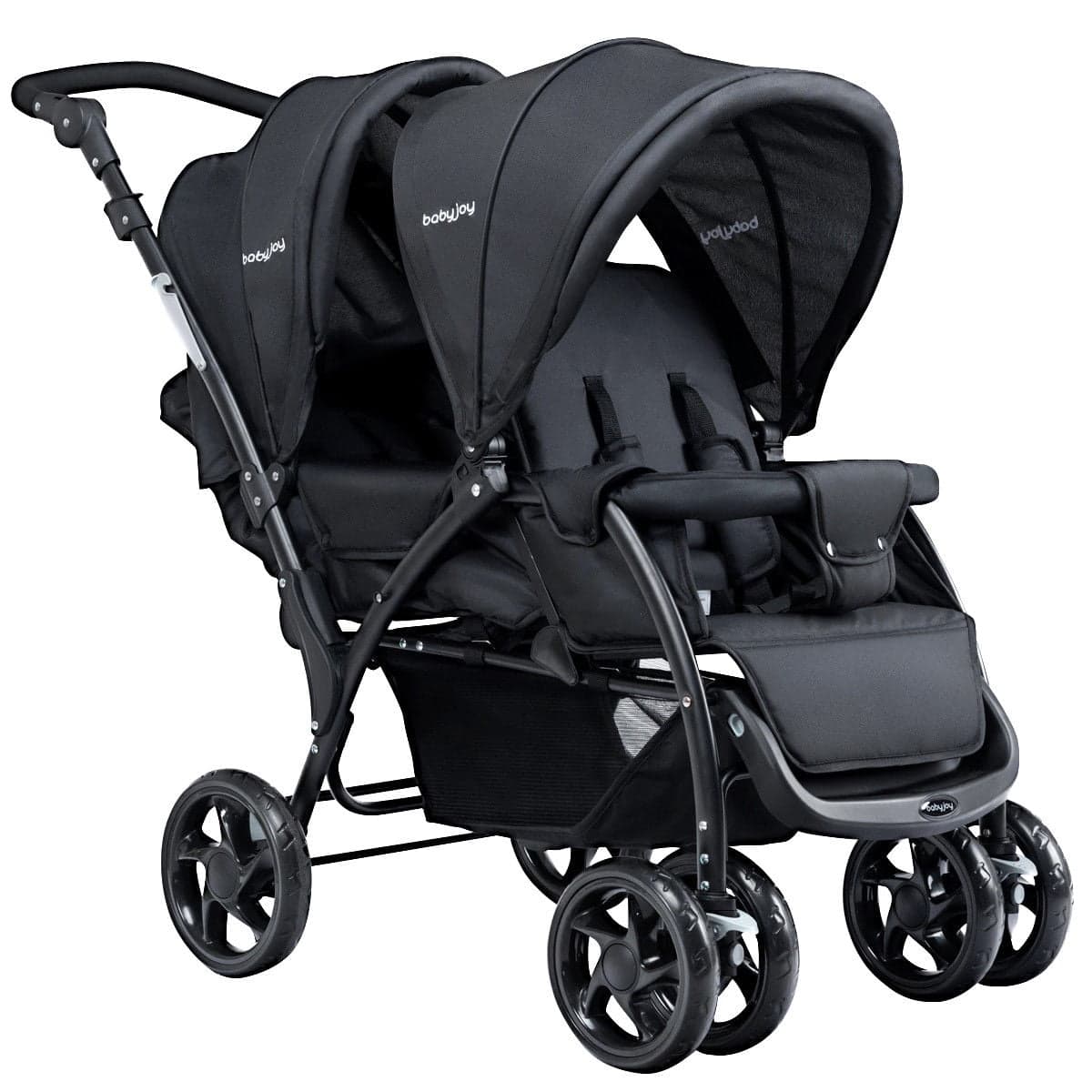 Costway Double Stroller Foldable Baby Twin Lightweight Travel Stroller Infant Pushchair Black