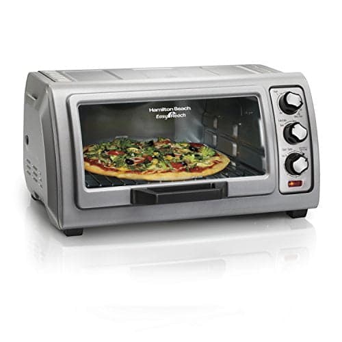 Hamilton Beach 31127D Countertop Toaster Oven, Roll-Top Door, Silver