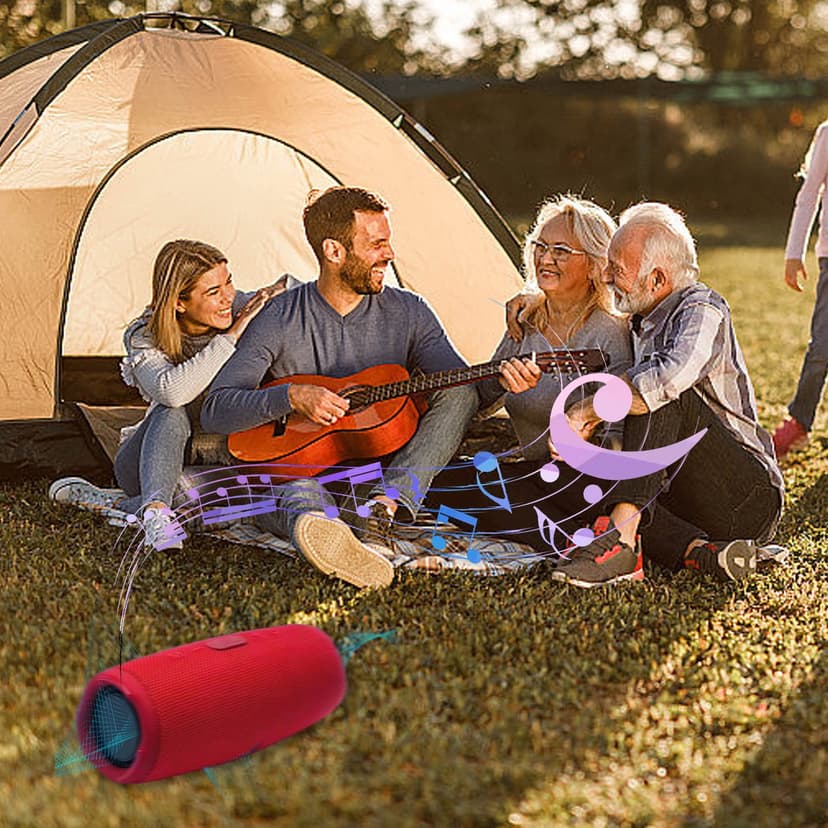 Chmadoxn Bluetooth Speaker, Outdoor Portable Bluetooth Speaker High Power Shock Subwoofer Long Standby Wireless Speaker HiFi Stereo Sound Speaker IPx6 Water Proof Speaker With Bluetooth Speakers