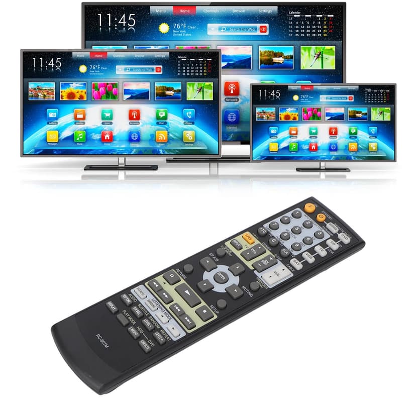 AV Receiver Remote Control Replacement, Eco Friendly ABS Wear Fast Rebound RC 607M AV Receiver Remote for Tx Sr503b for Tx Sr503