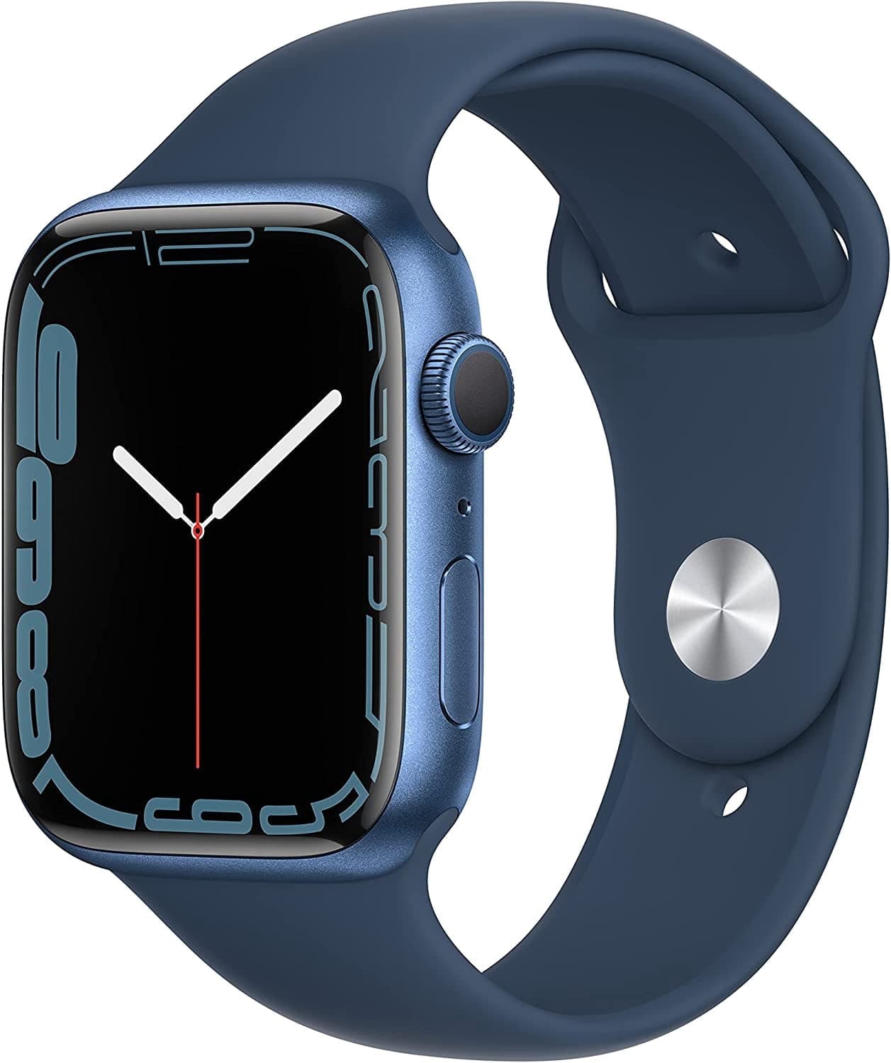Restored Apple Watch Series 7 (GPS, 45mm) Blue Case with Blue Sport Band (Refurbished)