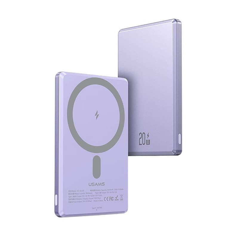 Charger Battery Pack Power Bank Portable Charger 5000mAh Battery Pack PD2 Fast Charging Wireless Portable Charger Purple