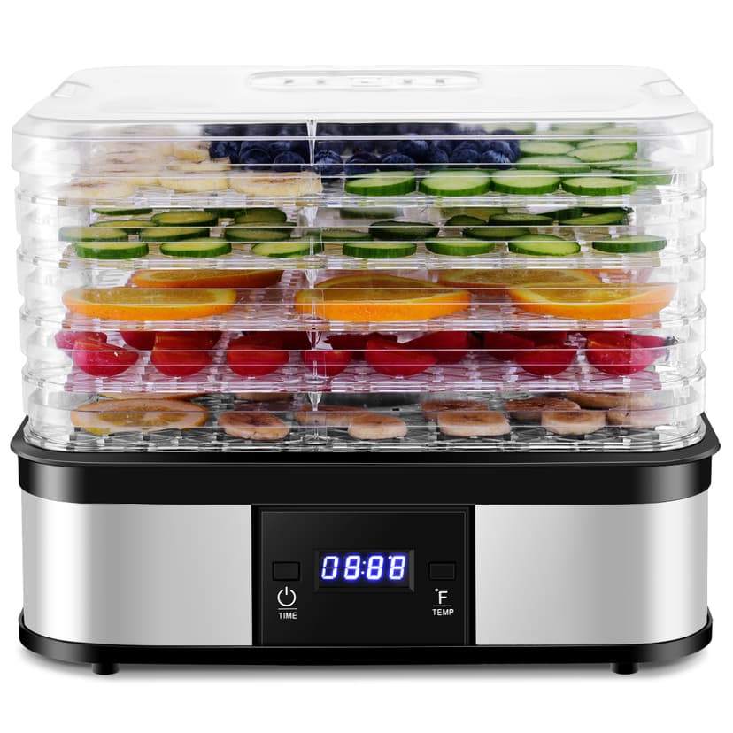 Costway Food Dehydrator Preserver 5 Tray Fruit Vegetable Dryer Timer