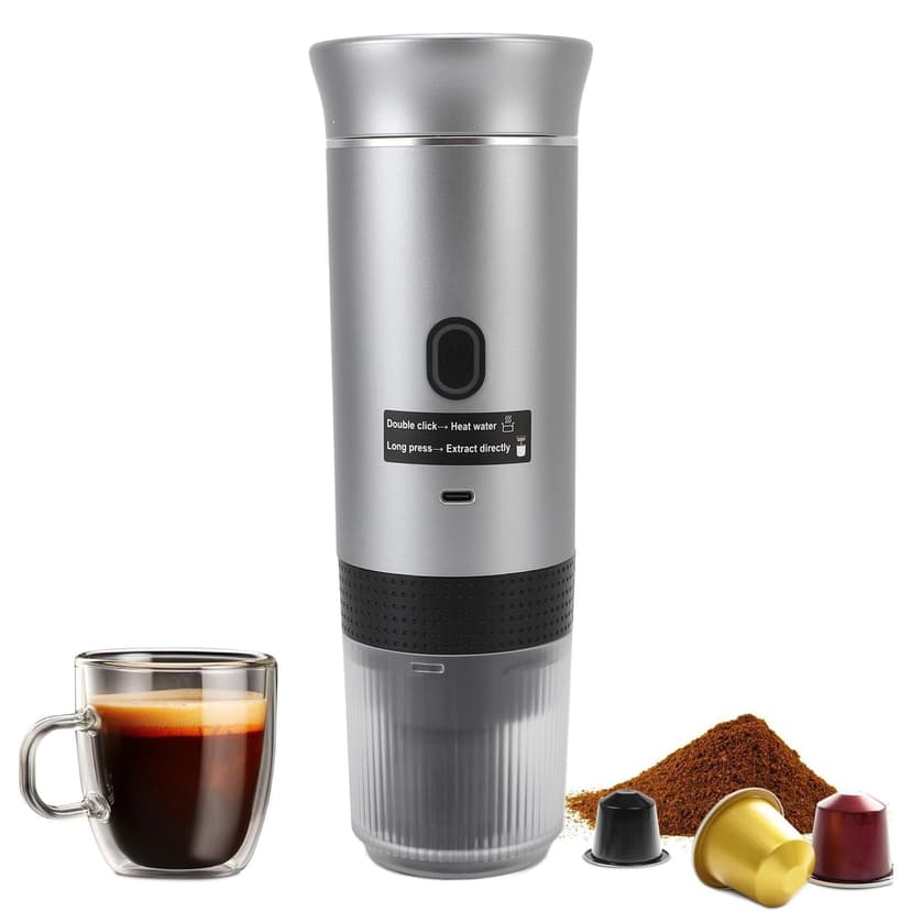 Travel Coffee Machine, Portable Electric Coffee Maker 120ml Automatic Heating for Hiking