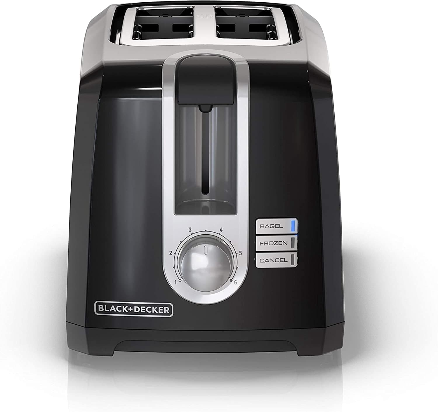 Black & Decker 2-Slice Extra-Wide Slot Toaster, Square, Black