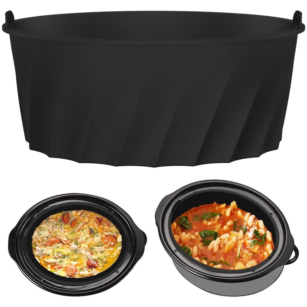 Silicone Slow Cooker Liner for 7-8QT Pot with Handle Reusable Leakproof Heat Resistant Dishwasher Safe Cooking Liner for Kitchen Cooking
