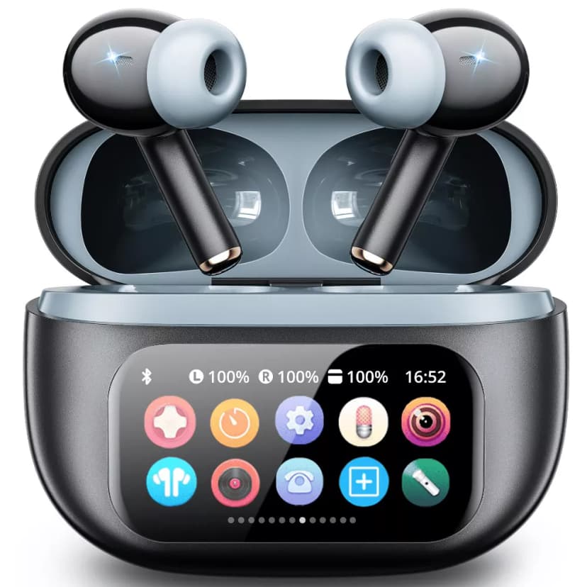 Refurbished VEATOOL G01 Wireless Earbuds with Smart Touch Control, ANC+ENC Noise Cancellation, 40H Stereo Deep Bass