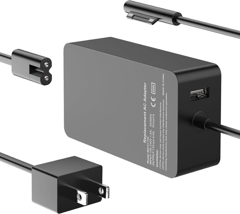 Surface Pro Charger Laptop 65w 44w, Surface Charger for Microsoft Surface 11,10, 9, 8, 7+, 7, 6, 5, 4, 3, X Windows Surface Laptop 6, 5, 4, 3, 2, 1, Surface Go Tablet, Surface Book Power Cord