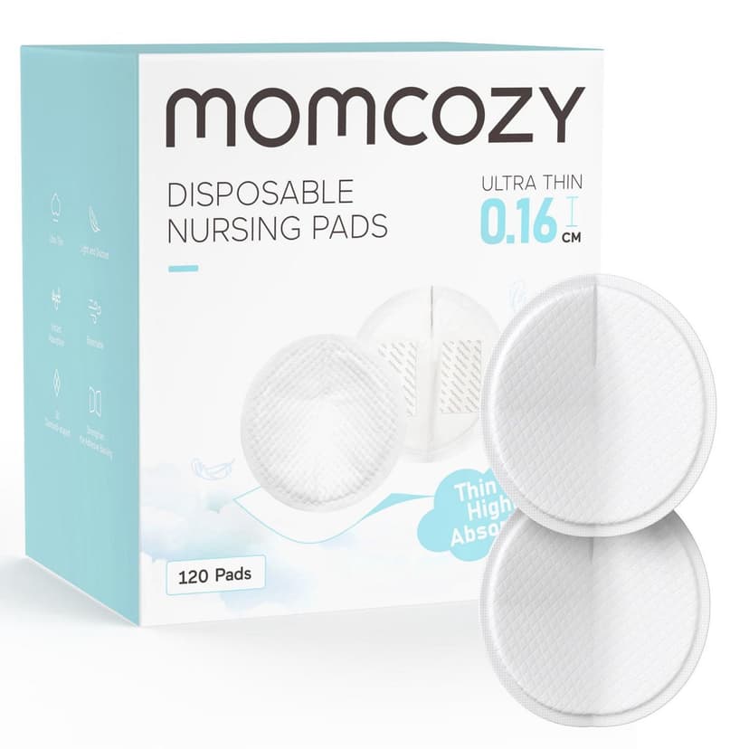 Momcozy Disposable Nursing Pads, Ultra Soft Breast Pads, 120 Pads