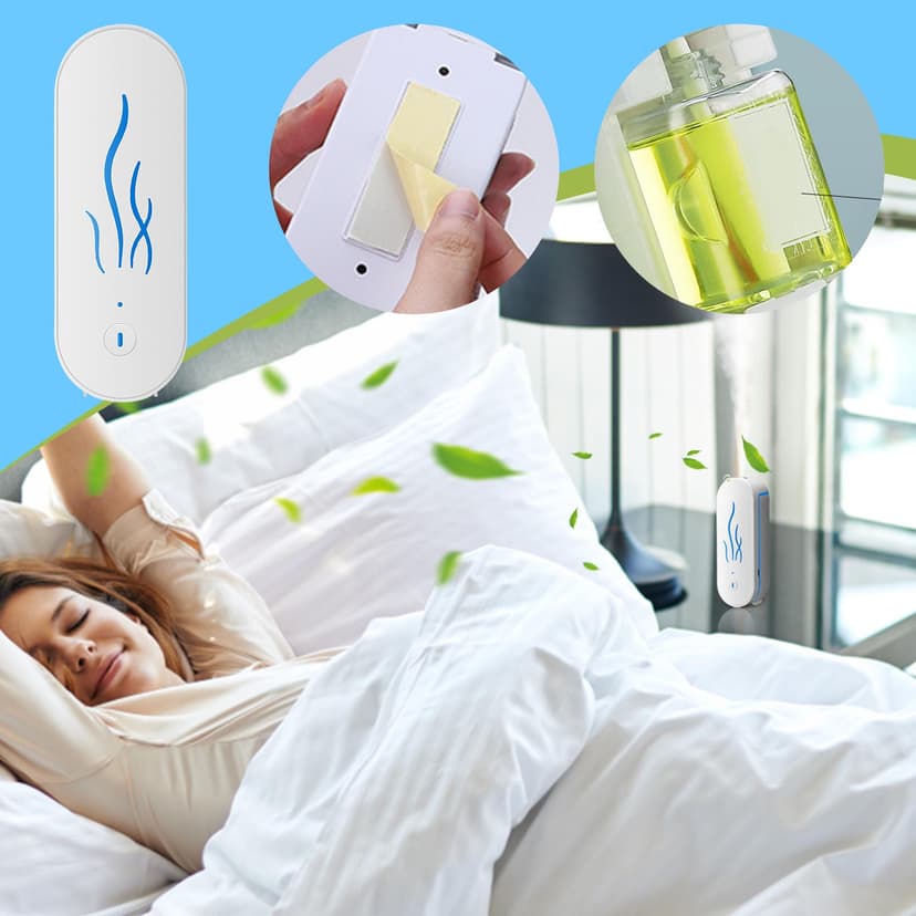 Suncoda Air Purifier, Aromatherapy Machine Charging Sprayer Household Machine Toilet Deodorant Purification Diffuser10Ml