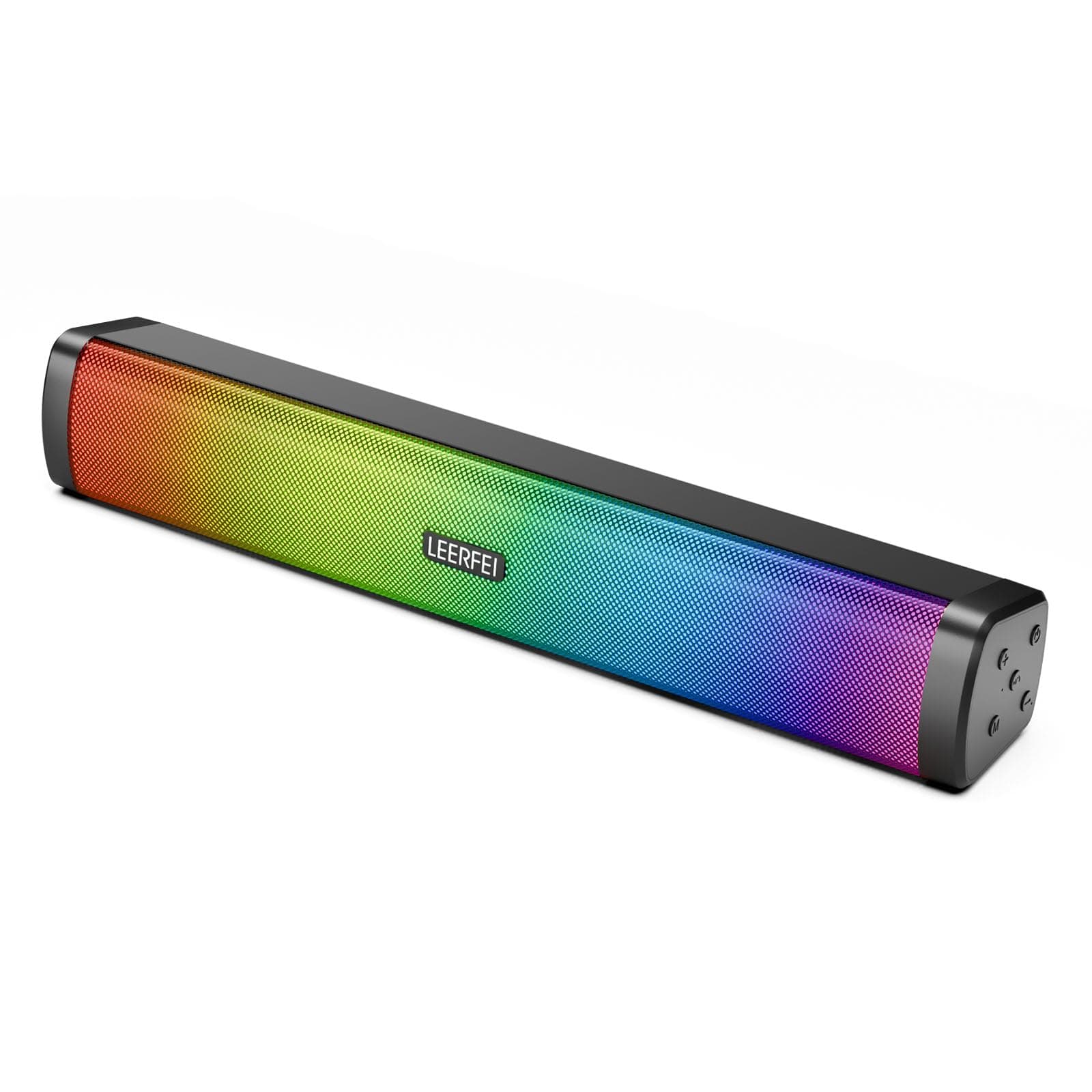 OOYY All-in-One Portable Sound Bar with Dynamic LED Lights - Immersive Bluetooth Speaker for TV, Music, and Gaming at Home