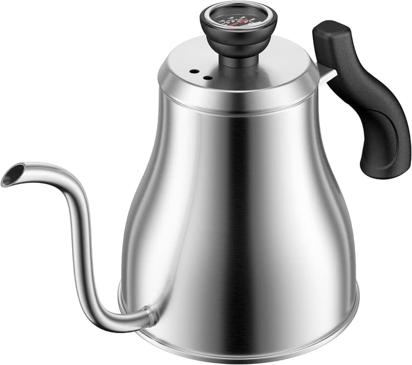 Meelio 1.2L Stainless Steel Gooseneck Kettle with Thermometer