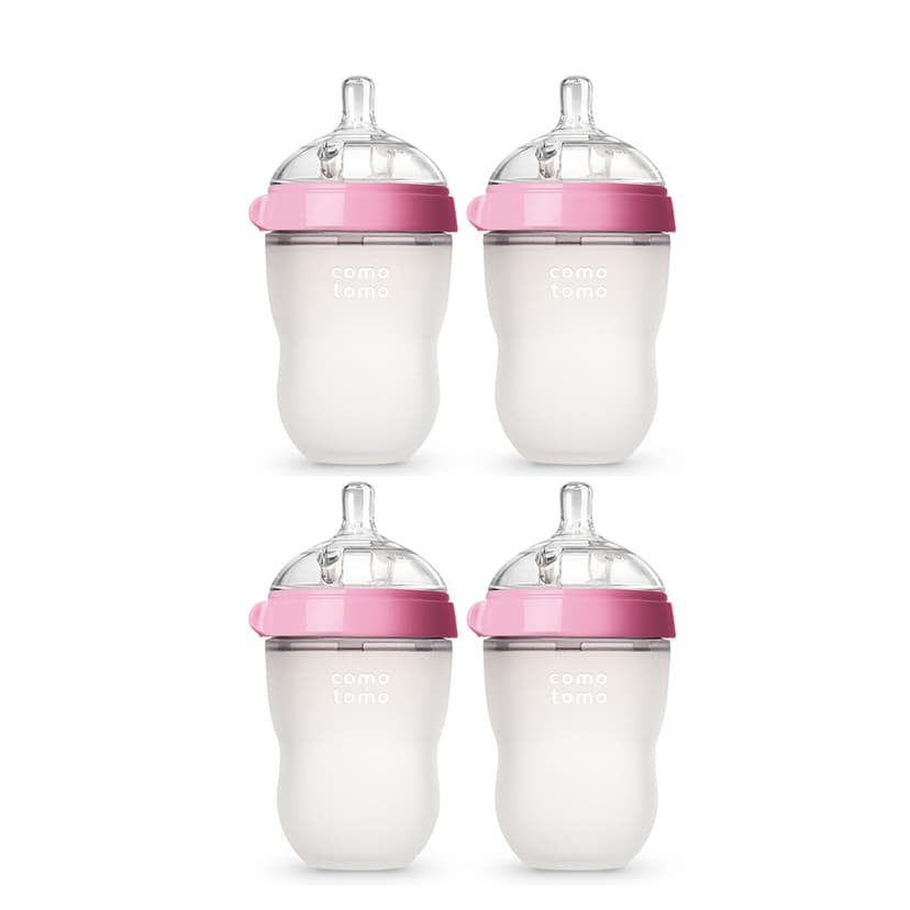 Comotomo Double Pack Bundle, Pink (4x250ml)