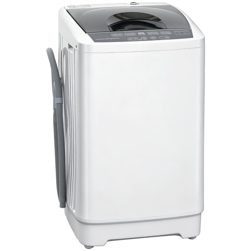 Portable Washing Machine, Full Automatic 1.3 Cu. Ft. Compact Washer, White