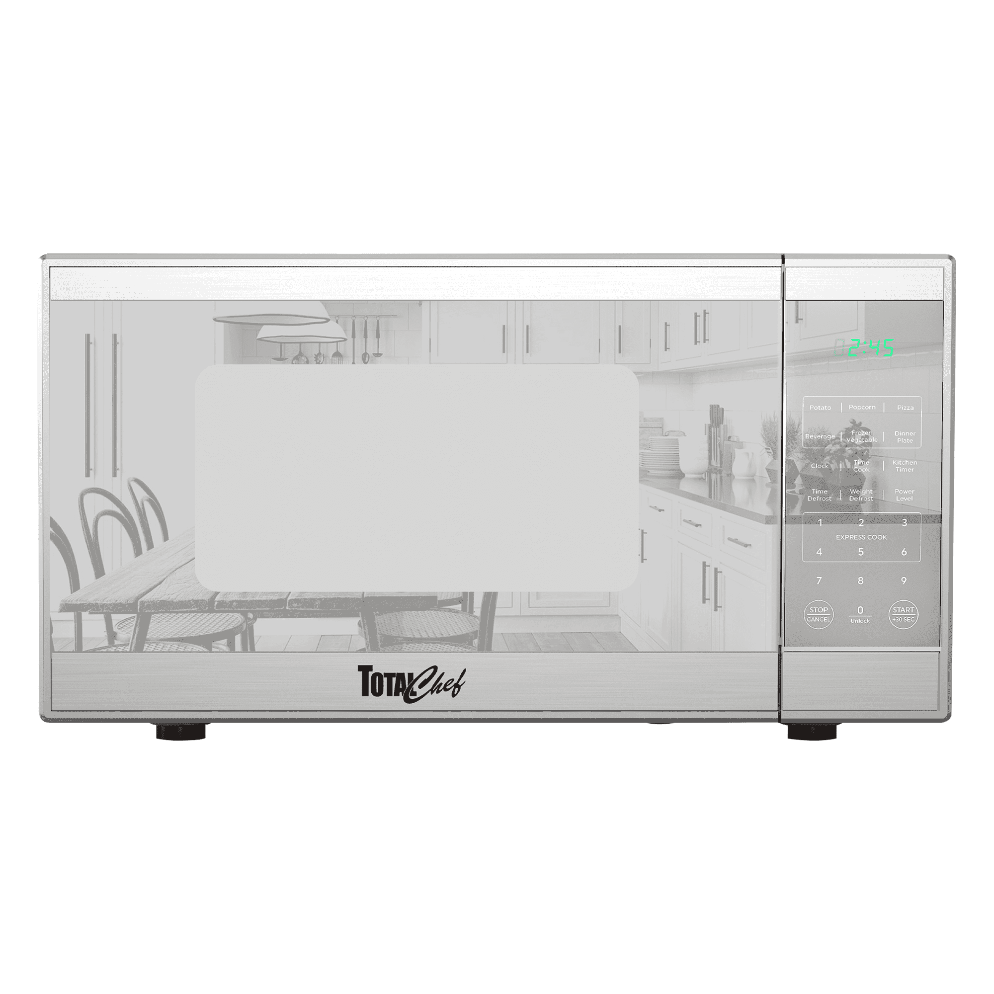 Total Chef 1.3 Cu.ft Countertop Microwave Oven Stainless Steel, 1100W
