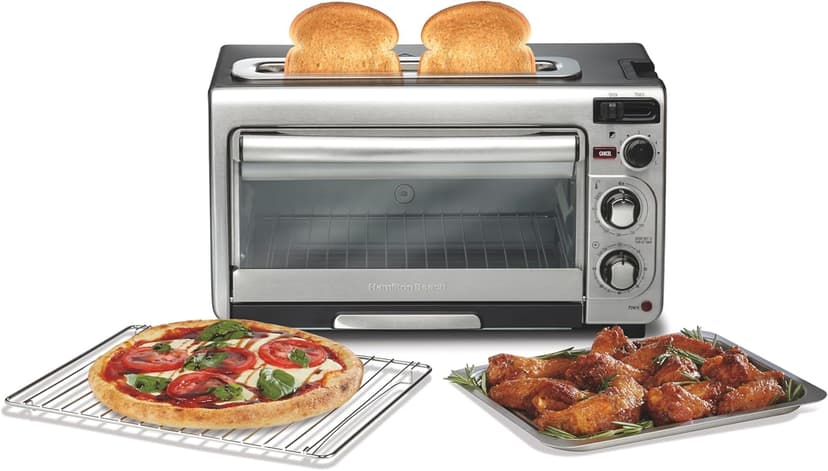 Hamilton Beach 2-in-1 Countertop Oven and Toaster, Stainless Steel, 31156