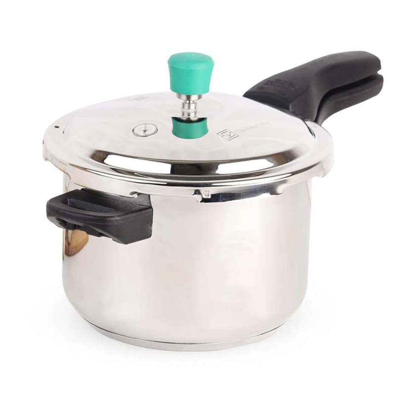 Stainless Steel Pressure Cooker Outer Lid 4.5 Liters For 3-5 People | Medium, 1.8kg | Induction Friendly | ISI-certified, Naturally Non-stick Tri-ply Sandwich Bottom, 100% Pure & Toxin-free