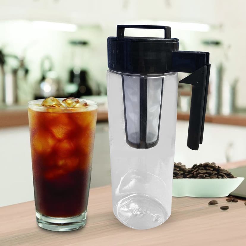 WIFKLSIIPG 900ML/1300ML/2000ML Cold Brew Iced Coffee Maker with Airtight Seal Silicone Handle Coffee Kettle