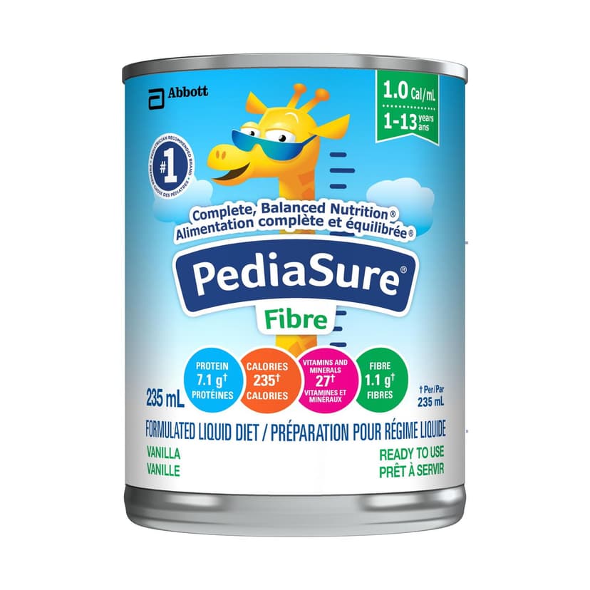 PediaSure® Fibre, Formulated Liquid Diet, Vanilla, 12 count, 2820 mL