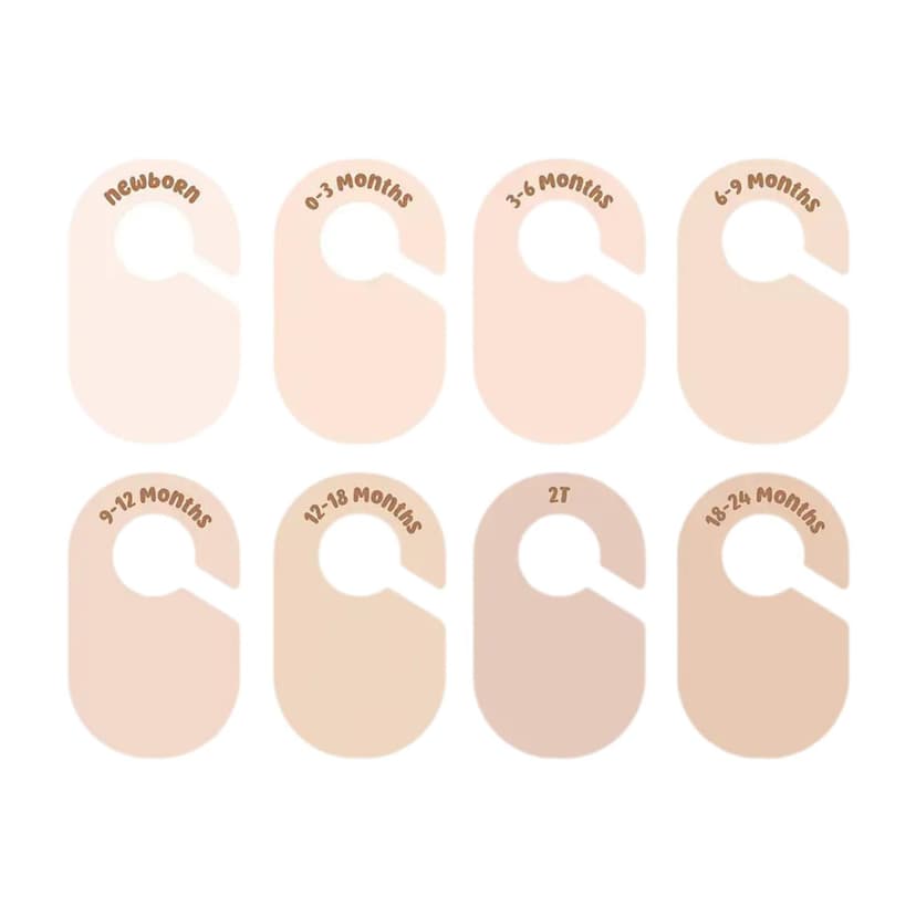 Lipstore 8 Pieces Clothing Rack Size Dividers Closet Rack Dividers for Infant Newborn