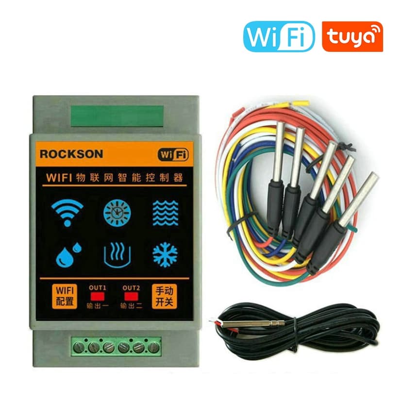Amdohai WIFI Water Level Temperature Controller Timing Setting Mobilephone Tuya APP Remotely Control with Limit Alarm Function