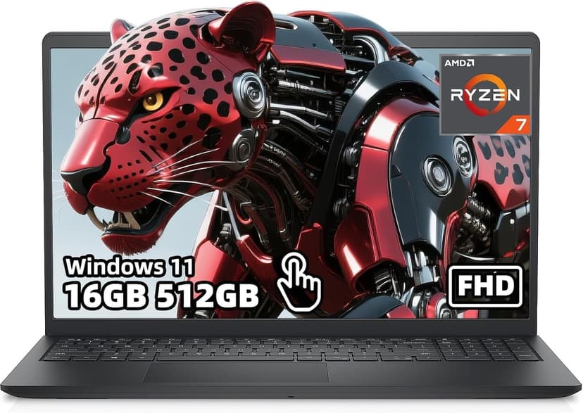 Dell Inspiron 3535 15.6" FHD (1920x1080) IPS Touchscreen Laptop 2024 | AMD Ryzen 7 7730U 8-Core | AMD Radeon Graphics | Wi-Fi 5 | 16GB DDR4 512GB SSD | Windows 11 (Open Box)