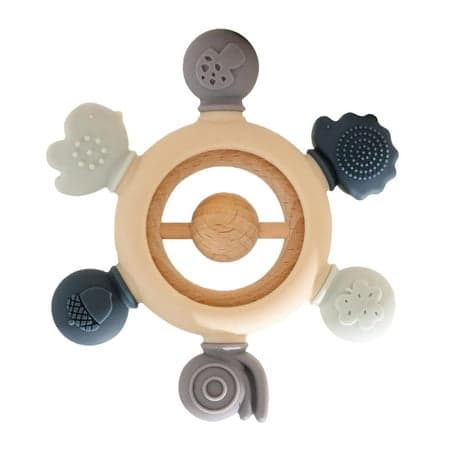 Beechwood Ring Teether Baby Bath Support Ring Baby Set Girl 3 Month Old for Babies Baby Gamer Book Baby Bathtub Ring Seat for Tub Kids Pool Pool Kinder Bath Seat Baby Bath Tours Memory Trainer around