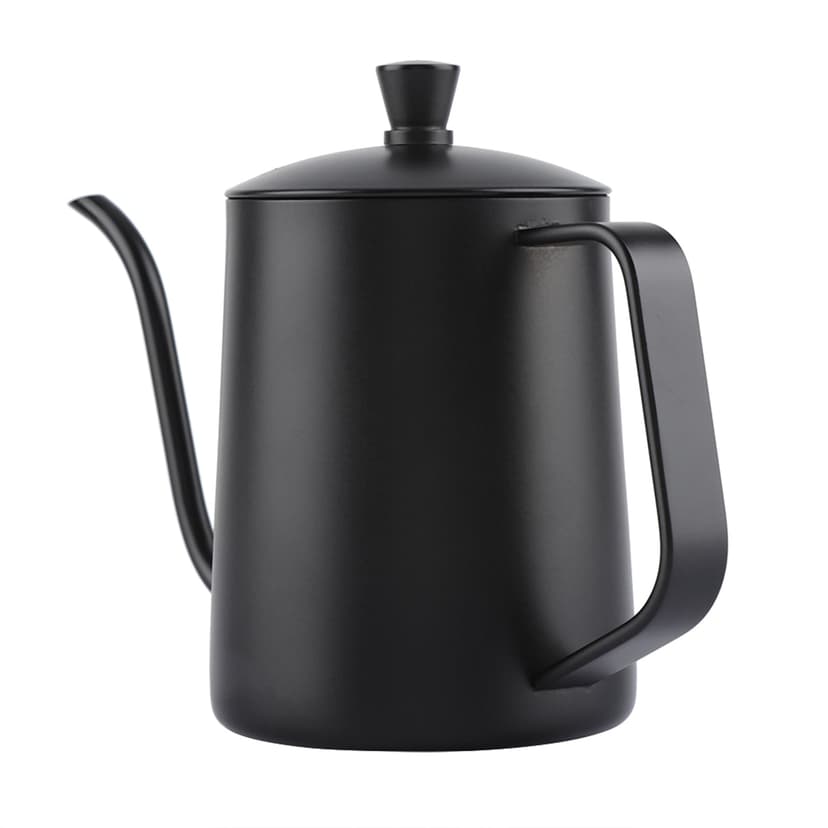 Gooseneck Kettle -550ml Stainless Steel Long Gooseneck Coffee Pot Kettle with Lid for Home Kitchen Coffee Shop