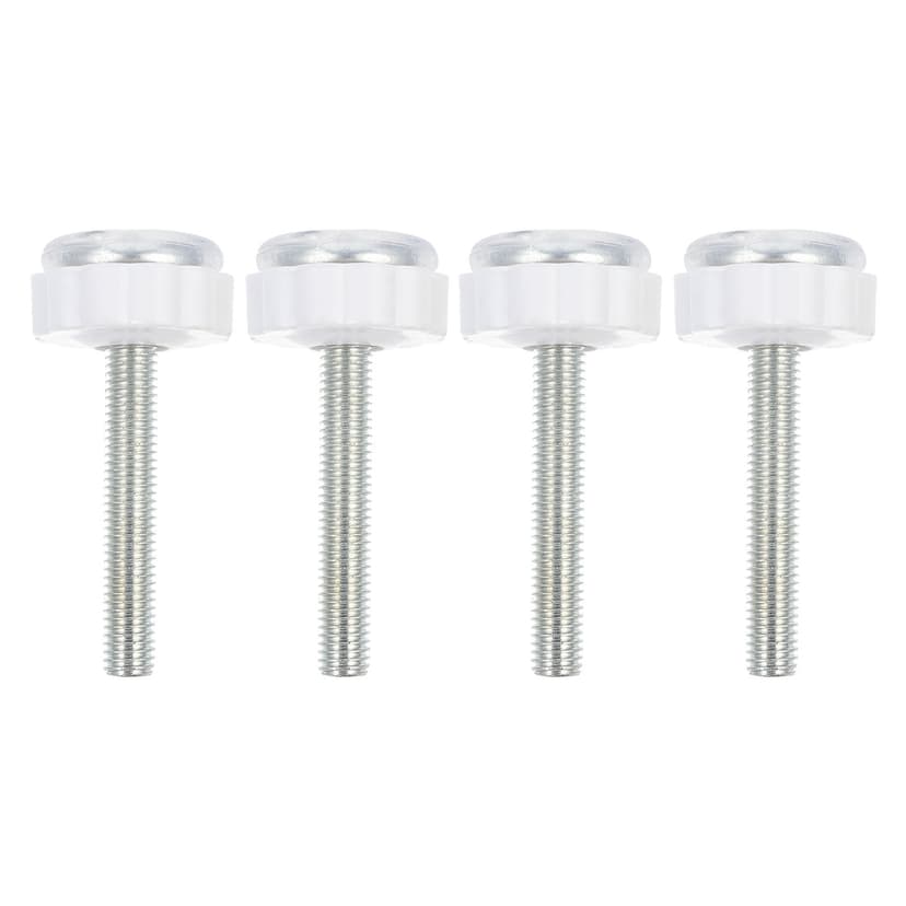 Baby Gate Threaded Spindle Rods Adapter White ABS and Steel Durable Reusable 4pcs