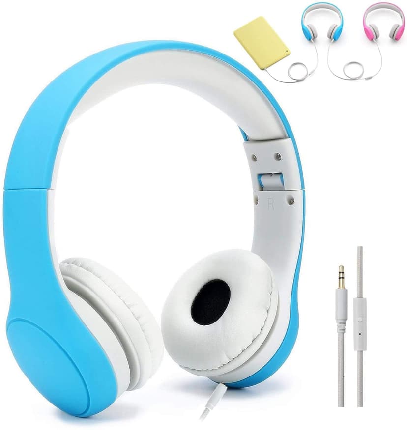 Child safety foldable earphone with microphone stereo noise canceling earphone