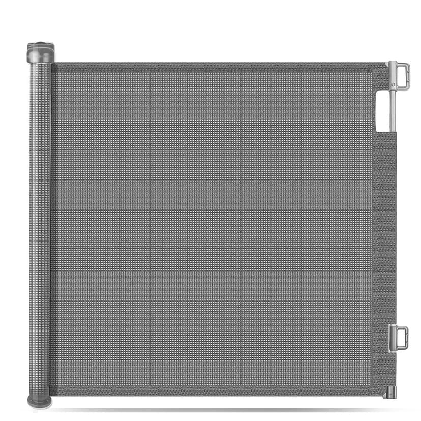 Aoresac Retractable Safety Gate for Stairs & Pets – Auto-Retracting Design, Fits 140-180cm (55.12-70.87 Inches) Openings, 86cm Height, Rotary Lock, BPA/Phthalate-Free ABS, Easy 3-Min Installation,