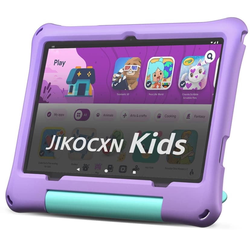JIKOCXN Kids Tablet, Android 16 Tablet for Kids 10 inch Octa-Core with Case, 24GB RAM 64GB ROM 1TB TF Card Expandable for Toddler
