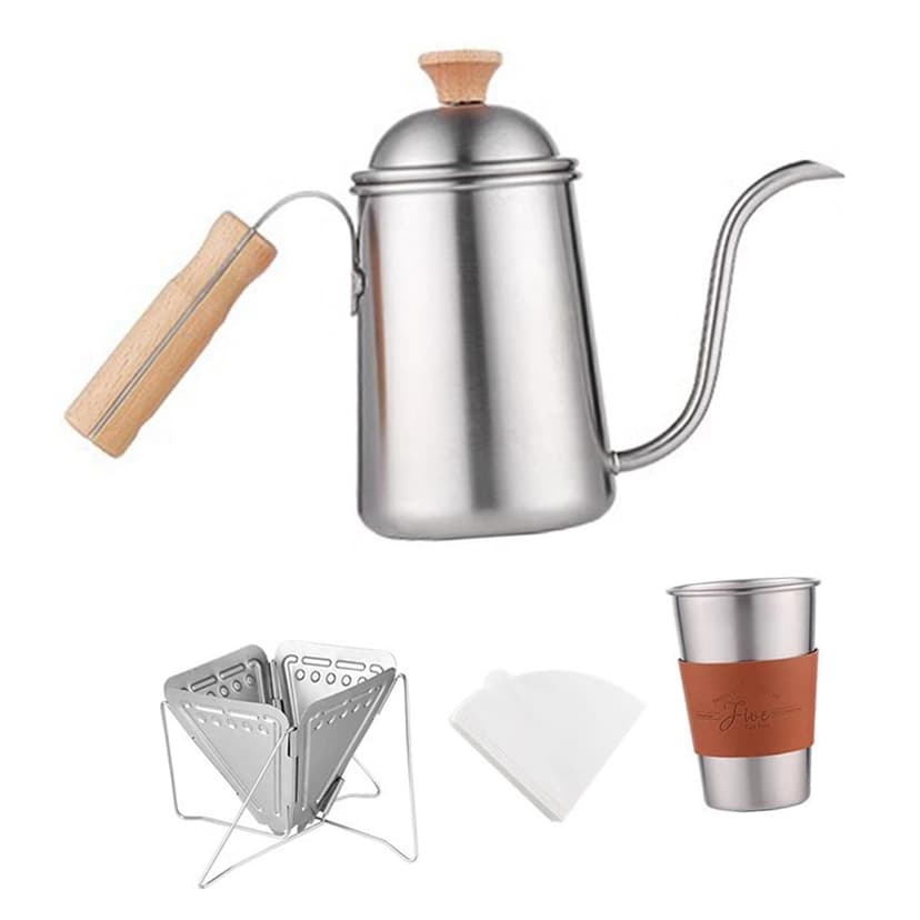simhoa Gooseneck Coffee Kettle 600ml Long Gooseneck Spout Kettle for Outdoor Hiking
