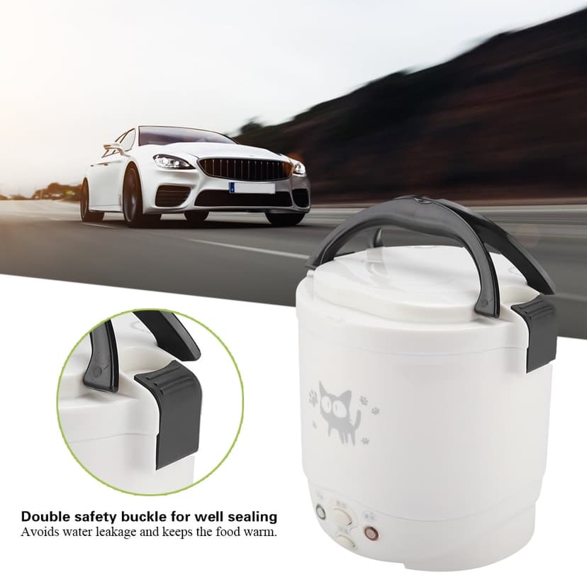 Electric Rice Cooker For Cars Food Steamer 12V 100W 1L Electric Portable Multifunctional Rice Cooker Food Steamer For Cars