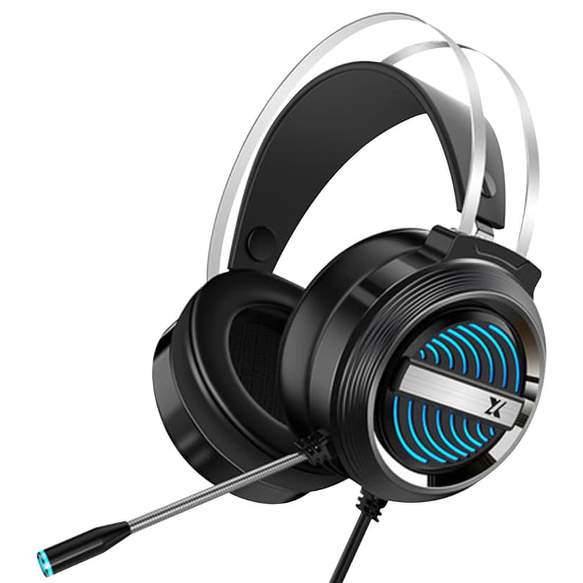 Wired Headphones with Microphone Head Mounted Wired Headphones with Usb Interface Cool Lighting and Earphones 7.1 Stereo Sound Effects Heavy Headphones Noise Cancelling Headphones Wired