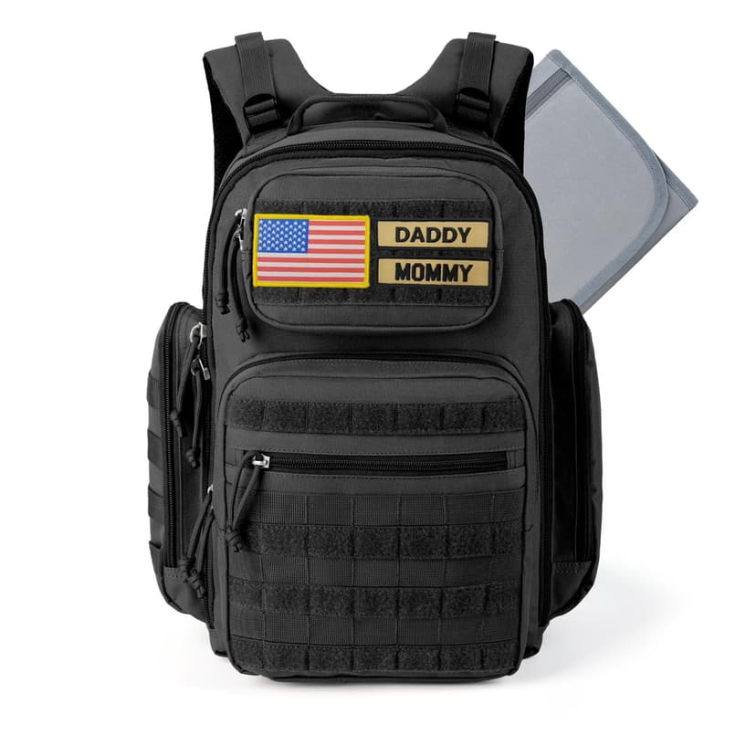Diaper Bag MIRACOL Outdoor for Men w/ Changing Mat Black