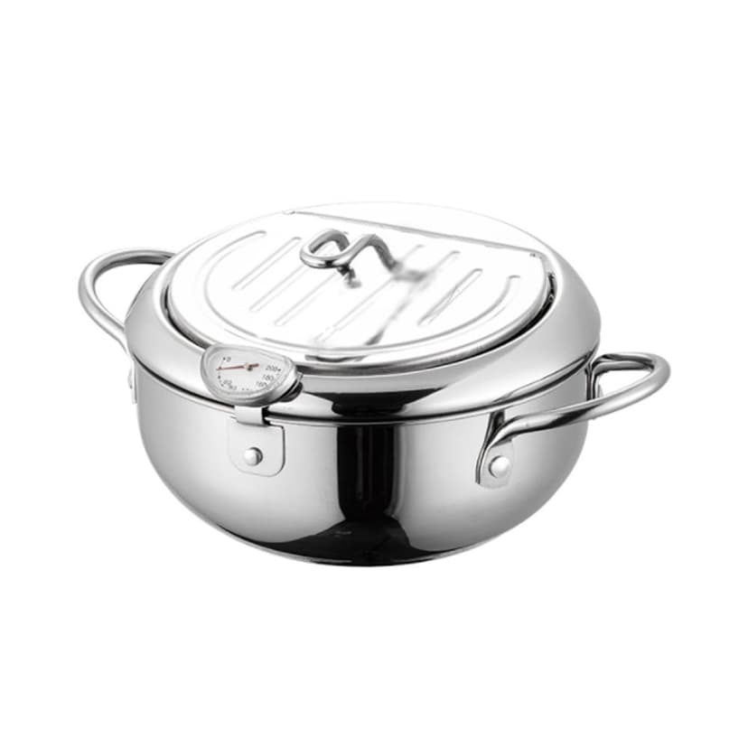 Deep Fryer Pot Japanese Tempura Deep Fryer Stainless Steel Small