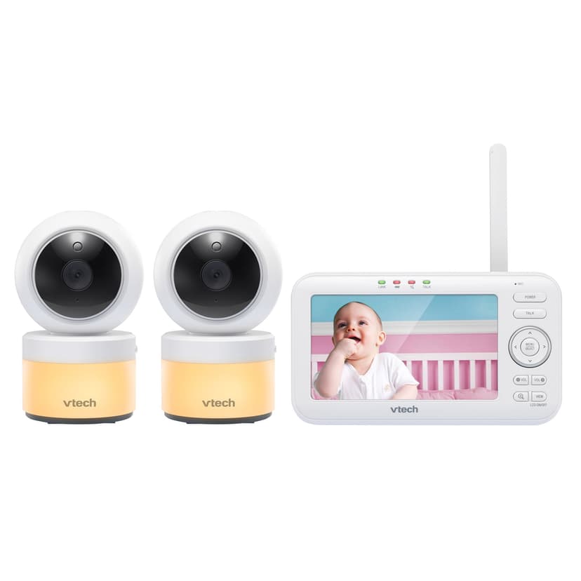 VTech 2 Camera 5†Video Baby Monitor with Pan & Tilt Camera, Night Light