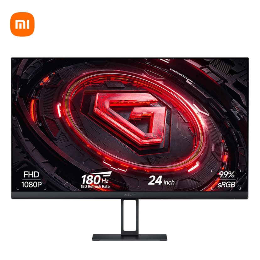 Xiaomi G24i 24" Gaming Monitor - 180Hz 1ms FHD 1080p, AMD FreeSync Premium, 99% sRGB IPS Wide View, HDMI 2.0/DP 1.4, VESA Mount - Black