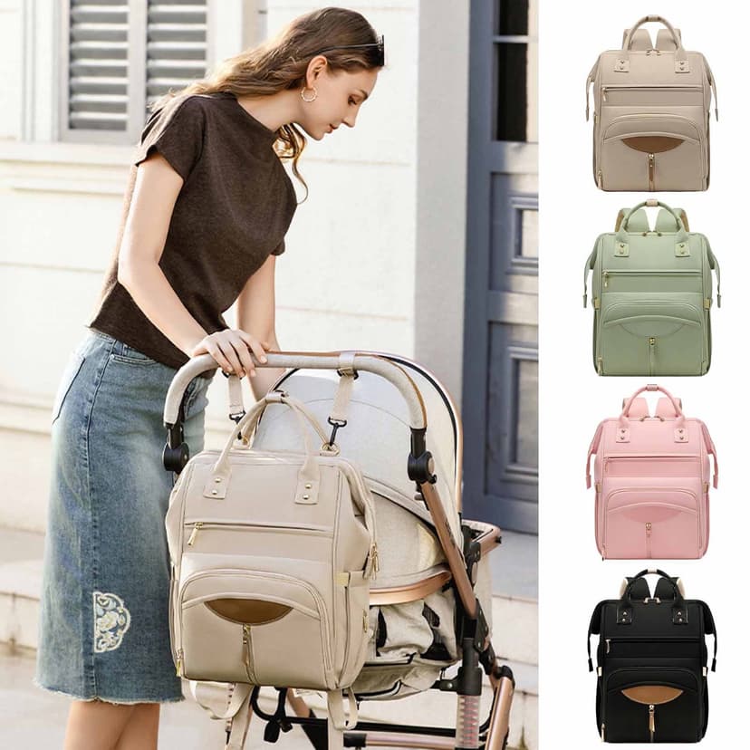 Nsxcdh Diaper Bag Travel Multi Functional Large Capacity Cloth Waterproof 11.5x8in 14 Pocket Reinforced Stroller Strap Gift for Grils and Boys Family