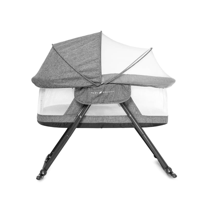 Baby Delight Slumber Deluxe Portable Rocking Bassinet, Charcoal Tweed