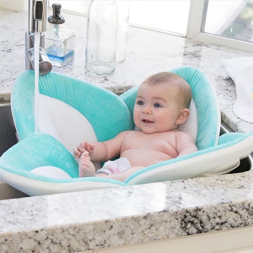 Baby Bath Pad for 31.5*31.5in| Soft Flower Petals for Sink Bathtub Essentials Shower Gift