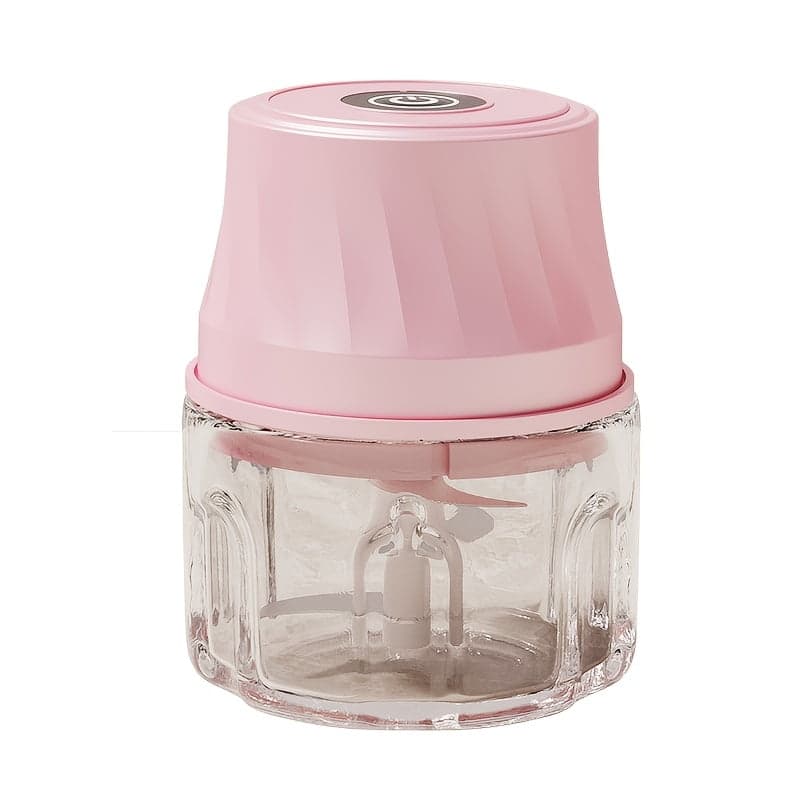 1pc Mini Chopper 11.83oz | Rechargeable Electric Garlic Mincer and Food Processor for Vegetables, Meat, Fruit, Onion, Chili, Salad, Home Kitchen, Restaurant | USB Charging, PVC Material.