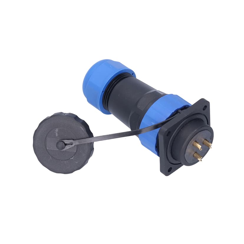 Waterproof Power Connector,Waterproof Plug Socket Square Square Waterproof Socket Aviation Plug Connector Smart Functionality