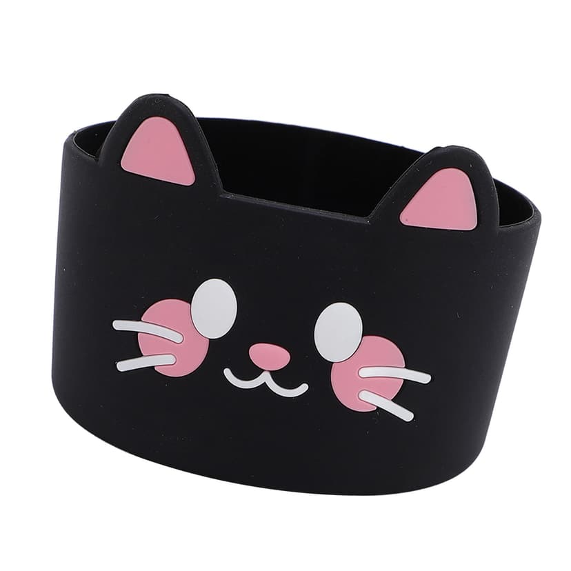 3pcs Silicone Water Bottle Boot Cup Sleeve 3.15 X 2.36in Cartoon Cat Cup Bottom Sleeve Anti Scratch Silicone Boot for Baby Bottles and Water Bottles
