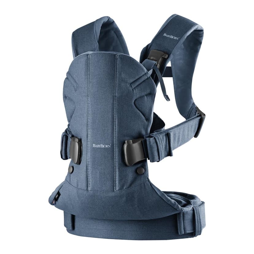 BabyBjorn Baby Carrier ONE Cotton Mix - Classic Denim/Midnight Blue